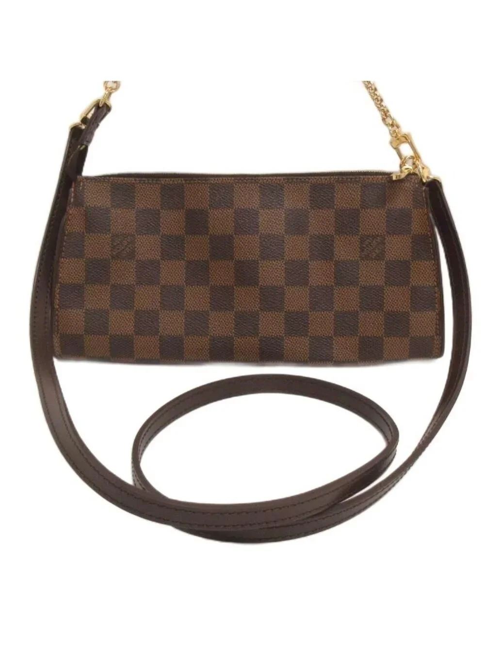 Louis Vuitton Damier Chain Shoulder Bag 2-Way Brown